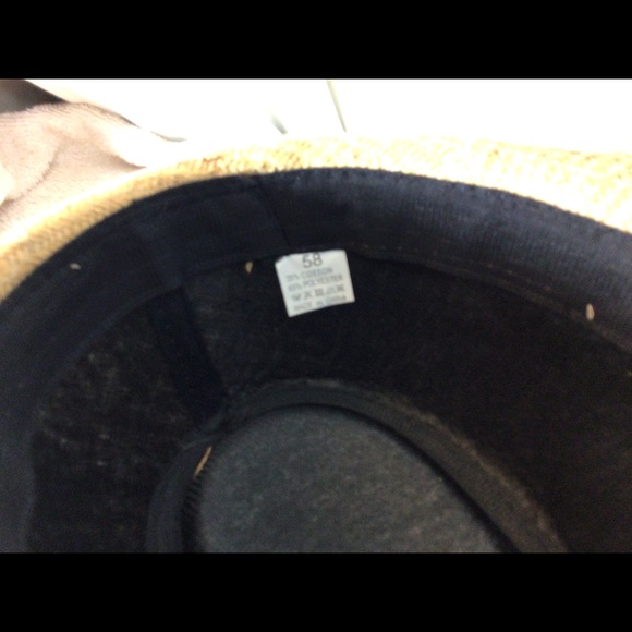 Men’s Tan 58 FEDORA Style Hat Cotton & Polyester - Picture 9 of 9